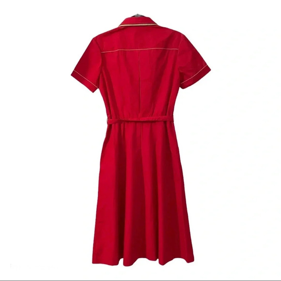 Vintage Red Double Collar dress - Picture 3 of 7